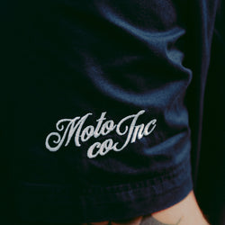 BSMC Garage Patch Shirt - Navy sleeve detail close up