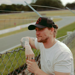 Steve wearing our BSMC Lightning Cap - Black