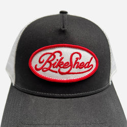 BSMC Garage Patch Cap - Black/White, front on