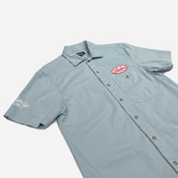 BSMC Garage Patch Shirt - Blue, side on