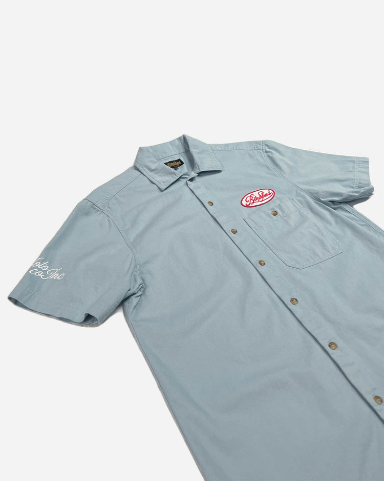 BSMC Garage Patch Shirt - Blue, side on