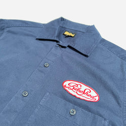 BSMC Garage Patch Shirt - Navy, logo close up