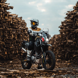 Gorm Moto wearing our BSMC Wing Race Jersey - Gold