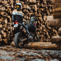 Gorm Moto wearing our BSMC Wing Race Jersey - Gold
