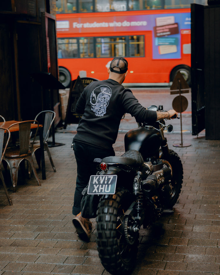 Jimbo in Zeus Embroidered Sweatshirt Black