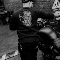 Jimbo in Zeus Embroidered Sweatshirt Black