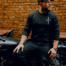 Jimbo in Zeus Embroidered Sweatshirt Black