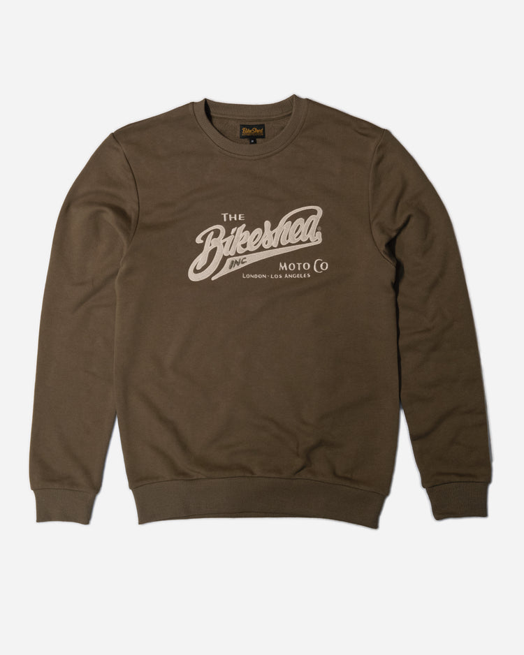 Inc Applique Sweatshirt Khaki front