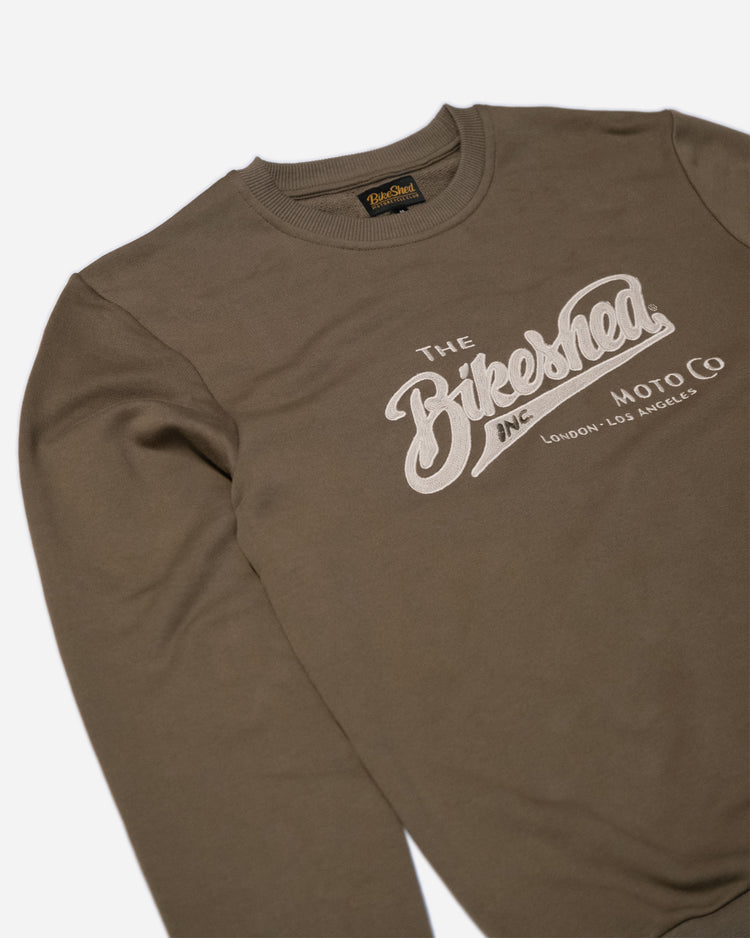 Inc Applique Sweatshirt Khaki front