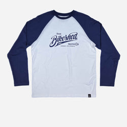 BSMC Inc. Baseball Jersey LS - Navy/White, front