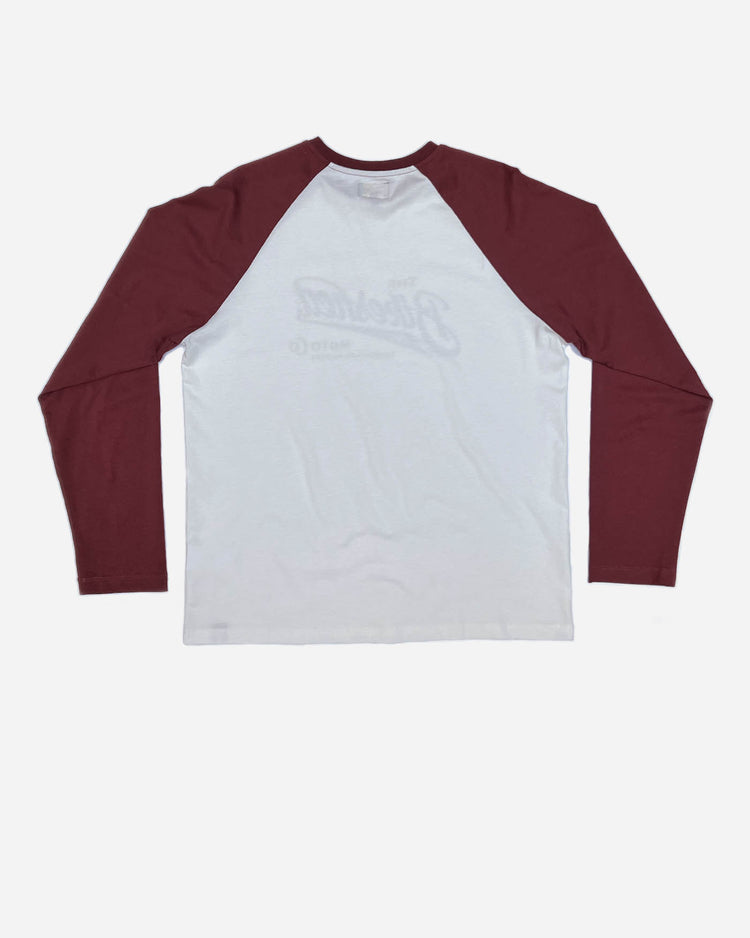BSMC Inc. Baseball Jersey LS - Burgundy/White, back