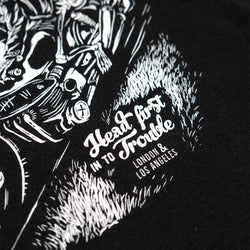 BSMC Shed Head Kids Tee, logo close up