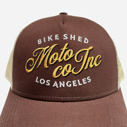 BSMC Stamp Cap - Brown, logo close up
