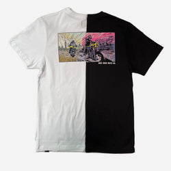 Mural t shirts black and white split