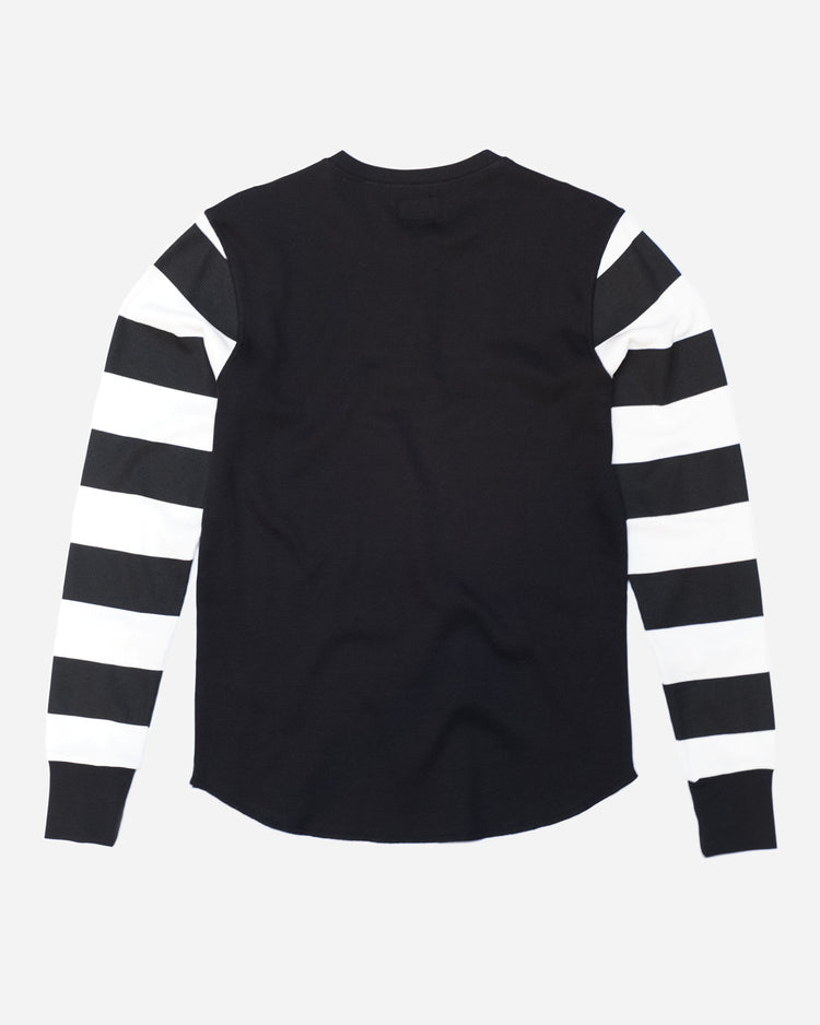 BSMC Rocker Long Sleeve Waffle - Black/Cream, back