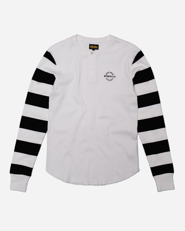 BSMC Rocker Long Sleeve Waffle - Cream/Black, front