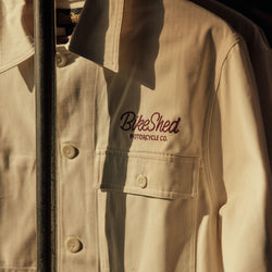 BSMC Chain Chore Jacket - Ecru, at the show