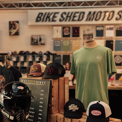BSMC Dual Rocker T Shirt - Green, merchandised at the show