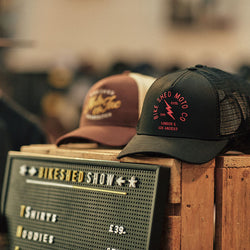 BSMC Lightning Cap - Black, merchandised at the show