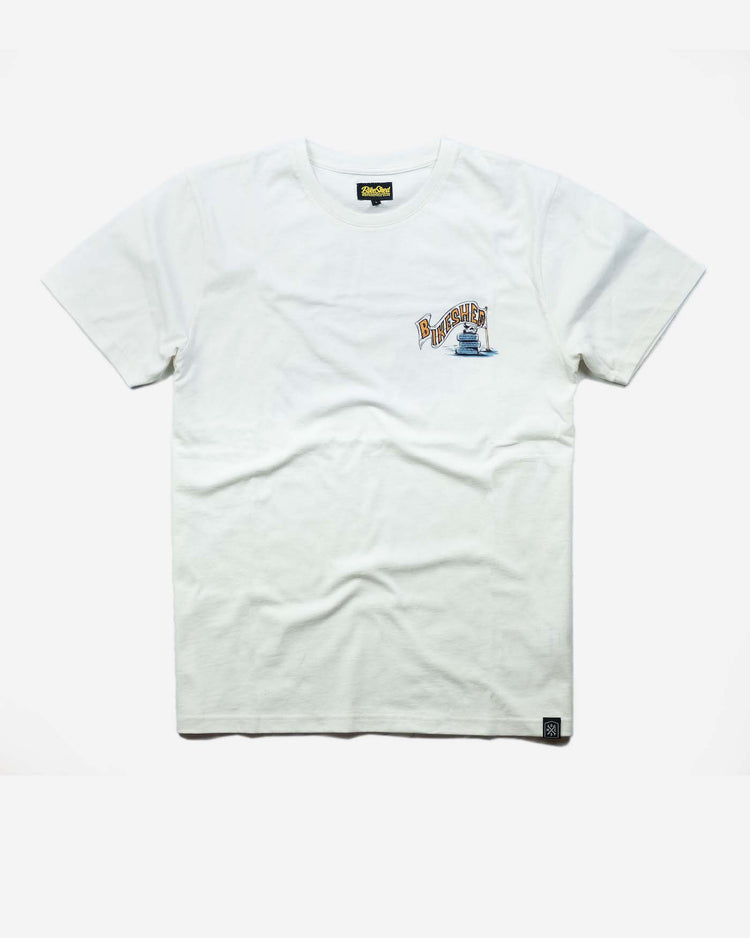 BSMC Track Wolf T Shirt - Off White, front