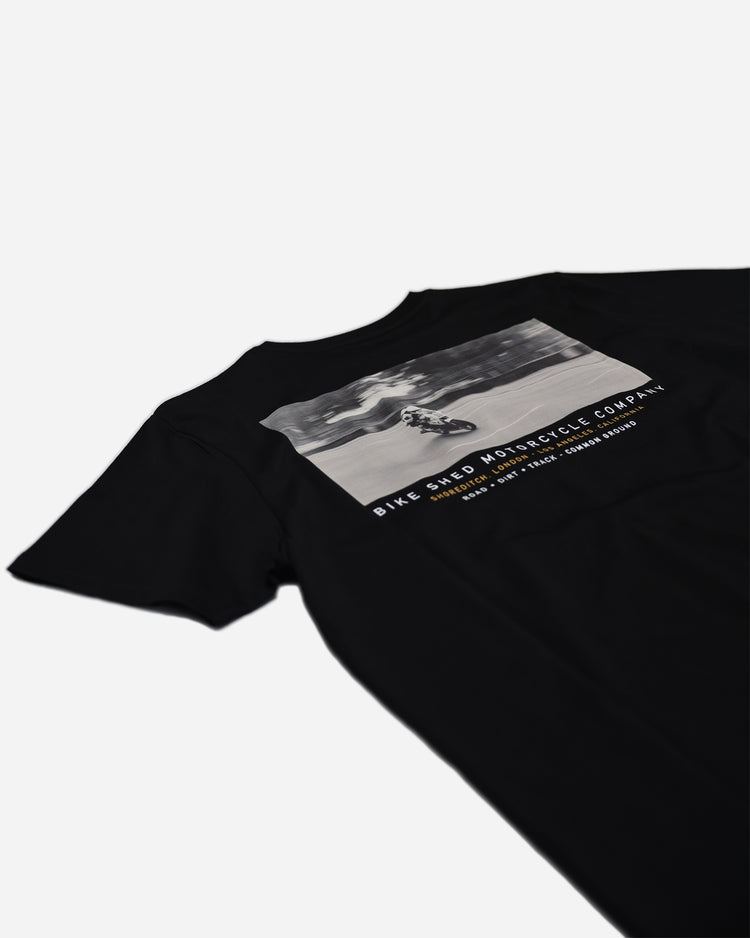 BSMC Track Shot T-Shirt - Black, back logo