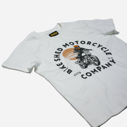 BSMC Women's Sunset T-Shirt - Off White, front close up