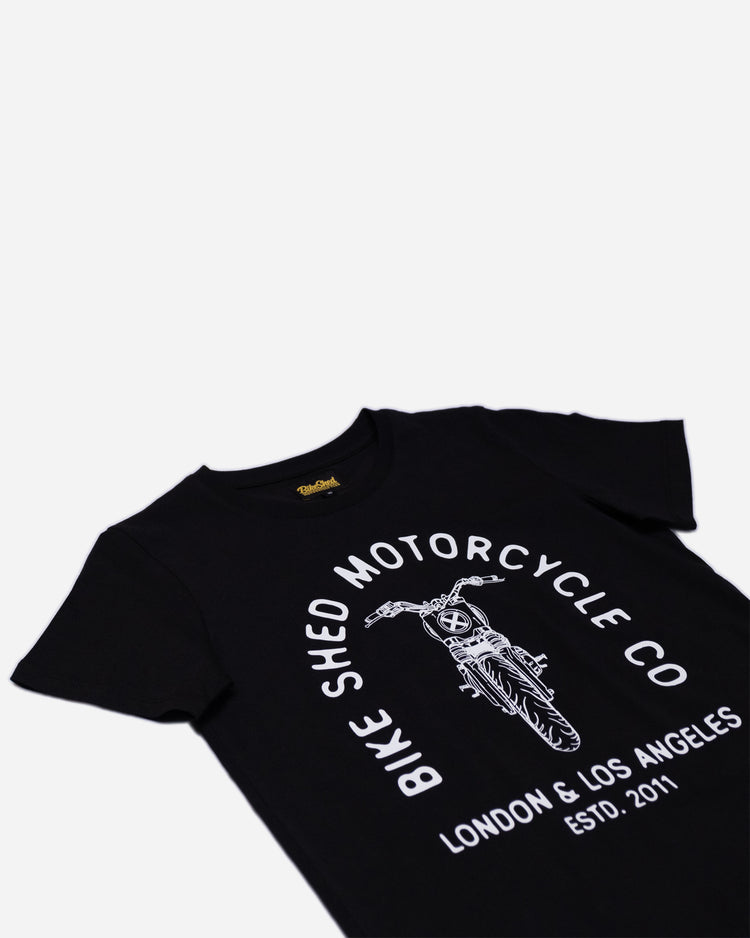 BSMC Womens Tracker Bars T-Shirt - Black, front side on