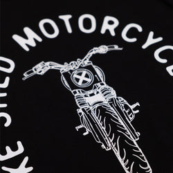 BSMC Womens Tracker Bars T-Shirt - Black, logo close up