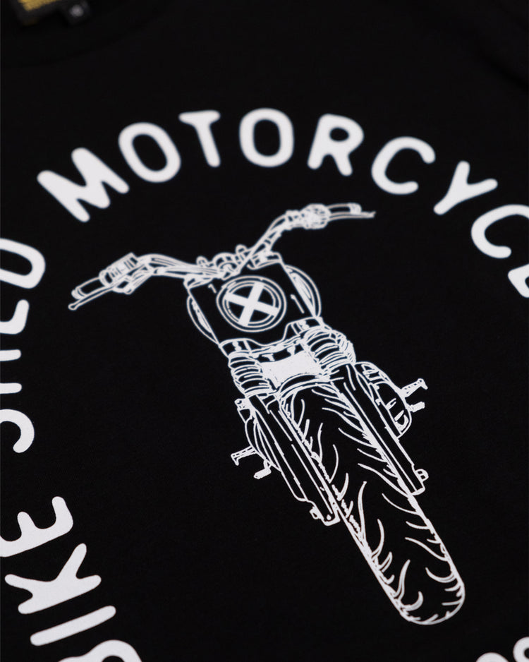 BSMC Womens Tracker Bars T-Shirt - Black, logo close up