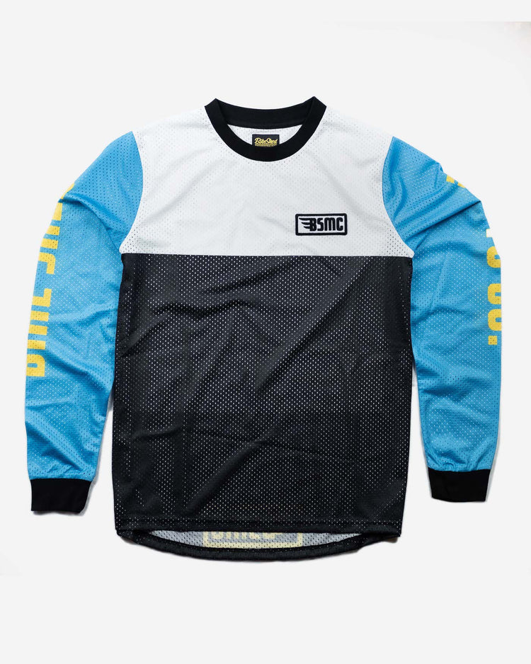 BSMC XT Race Jersey - BLUE/WHITE/BLACK, front