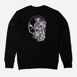 Zeus Embroidered Sweatshirt Black back