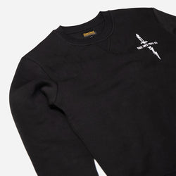 Zeus Embroidered Sweatshirt Black front