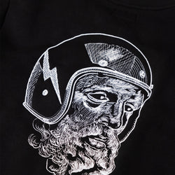 Zeus Embroidered Sweatshirt Black back logo