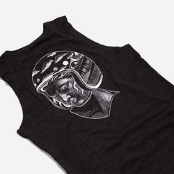 BSMC Women's Artemis Vest - Black, back print side on