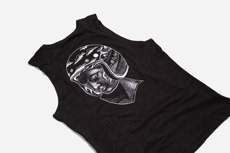 BSMC Women's Artemis Vest - Black, back print side on