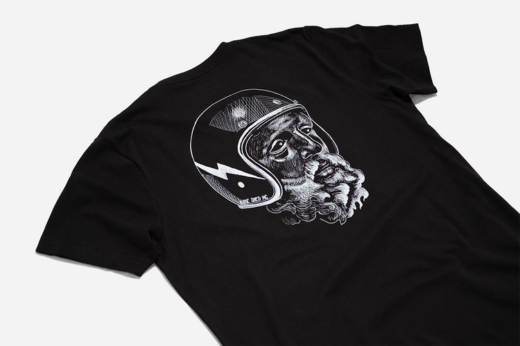 BSMC Zeus T Shirt, back print close up