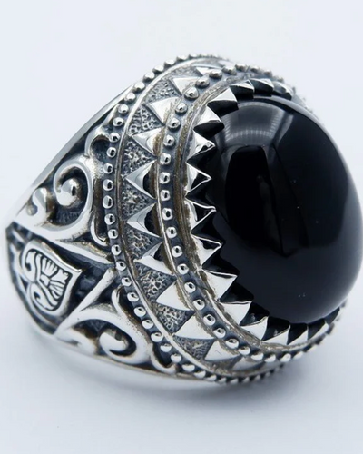 SILVERBONE Black Ace Ring I
